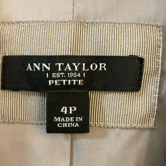 Ann Taylor Virgin Wool Blazer 4 Petite Gray - Picture 5 of 11